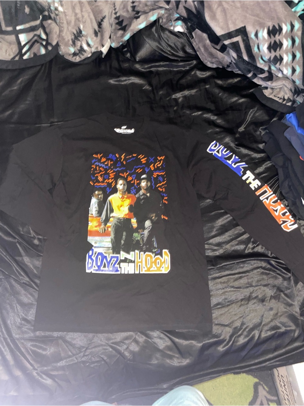 Black Long-Sleeve Graphic Tee